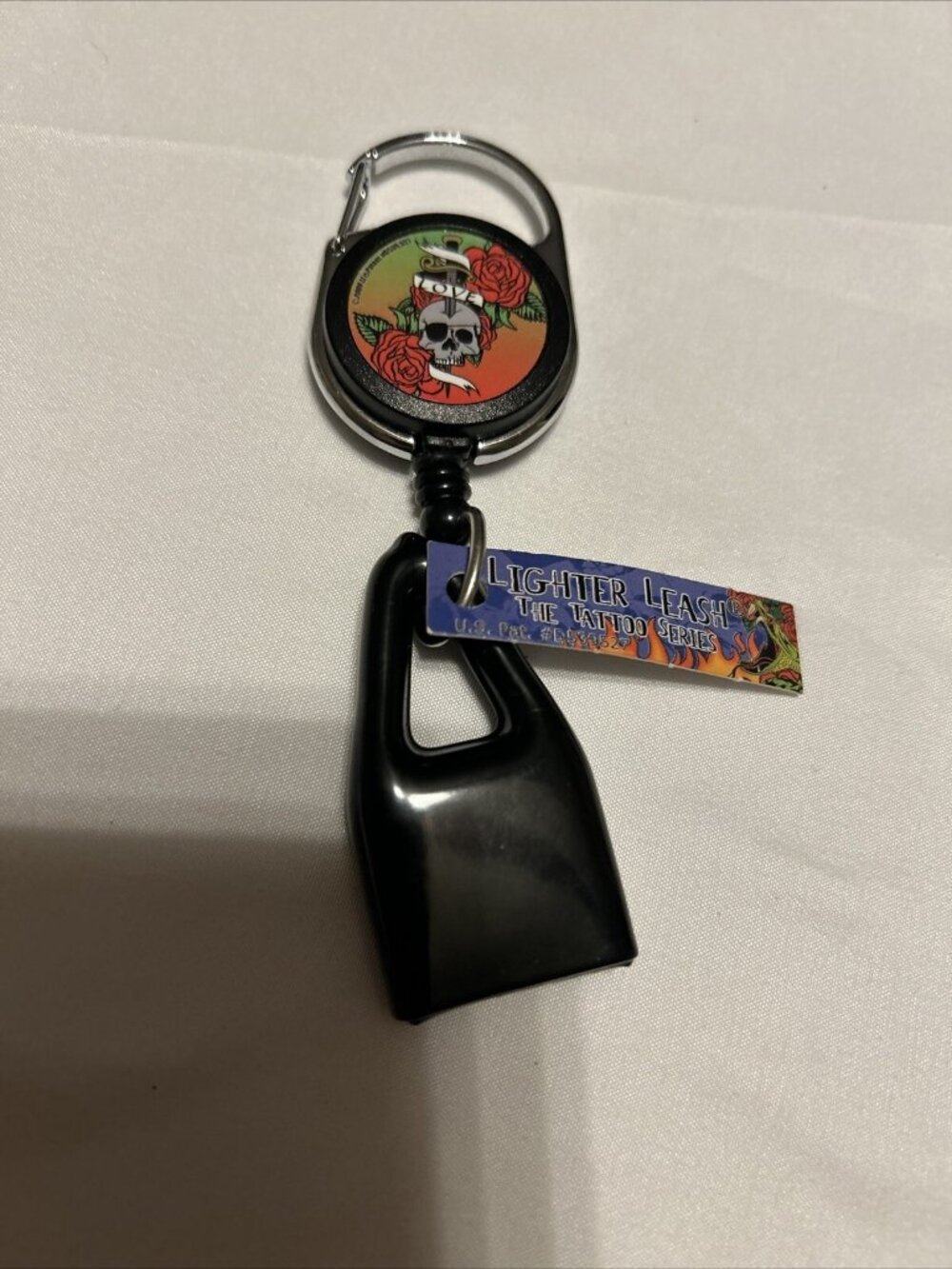 Lighter Leash Retractable Lighter Holder w/Premium Clip-Rasta Tattoo Collection